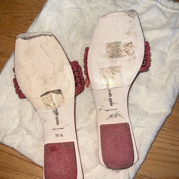 Cult Gaia Women's Red Woven Sandals - Picture 5 of 5